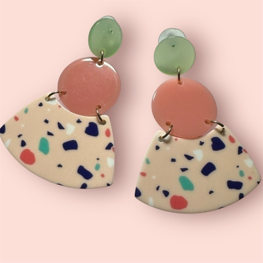 Geometric Graffiti Drop Earrings